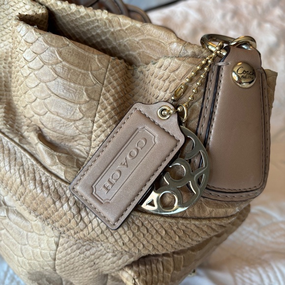 Coach Tan Python shoulder bag - Picture 8 of 9